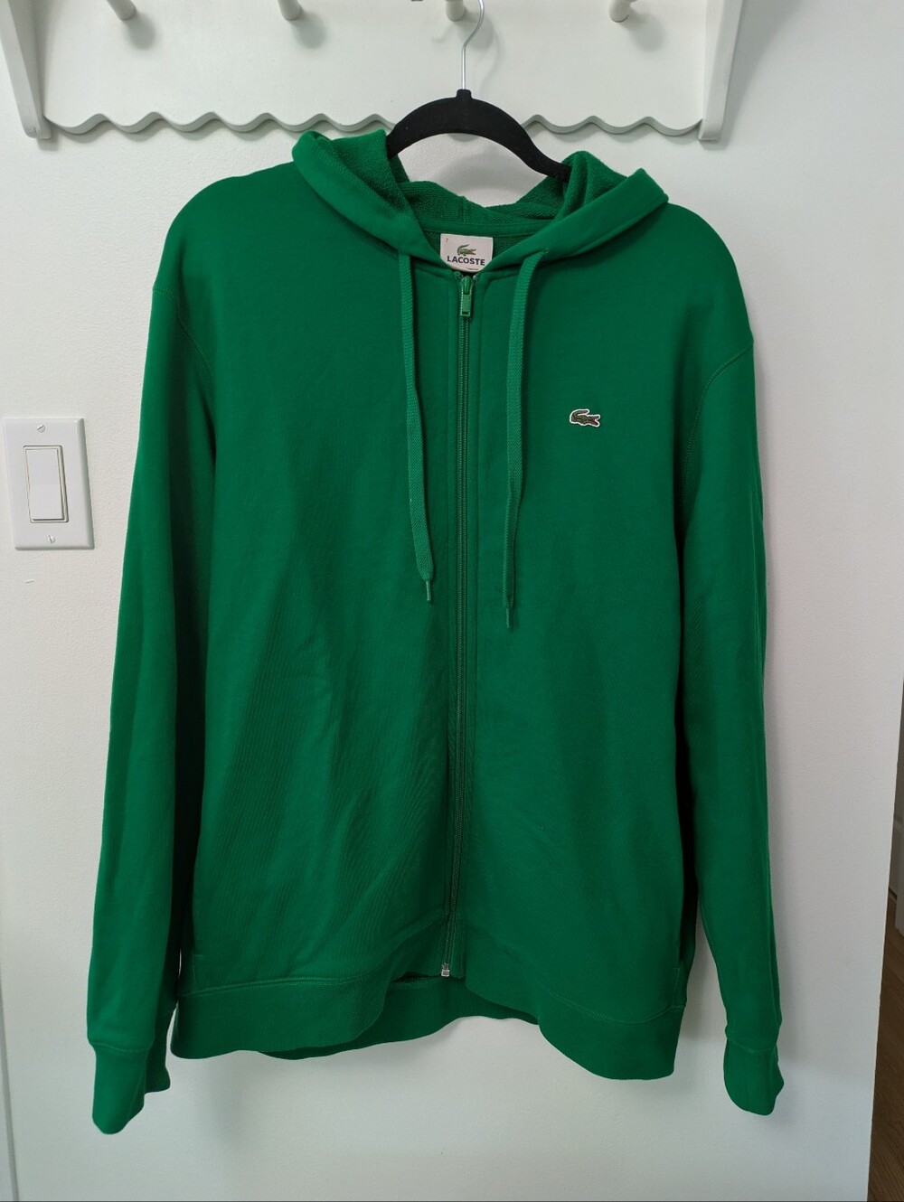 Lacoste Green Zip Up Hoodie